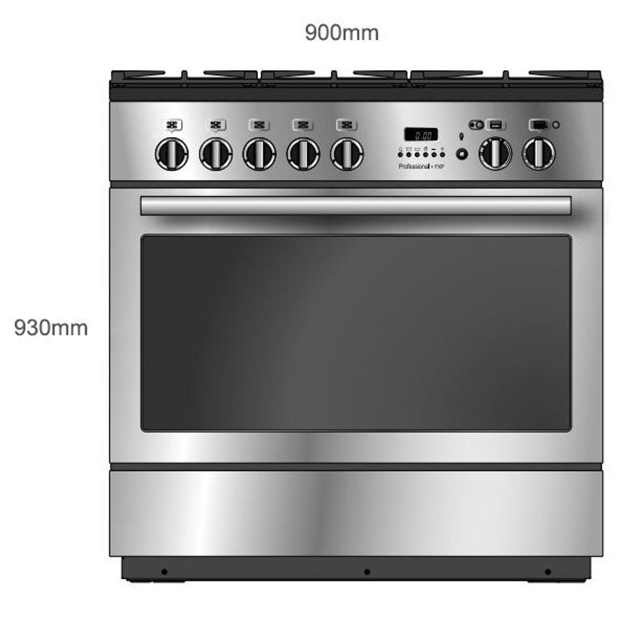 PROP90FXPDFSSCH - 90cm Freestanding Dual Fuel Oven/Stove - Stainless Steel