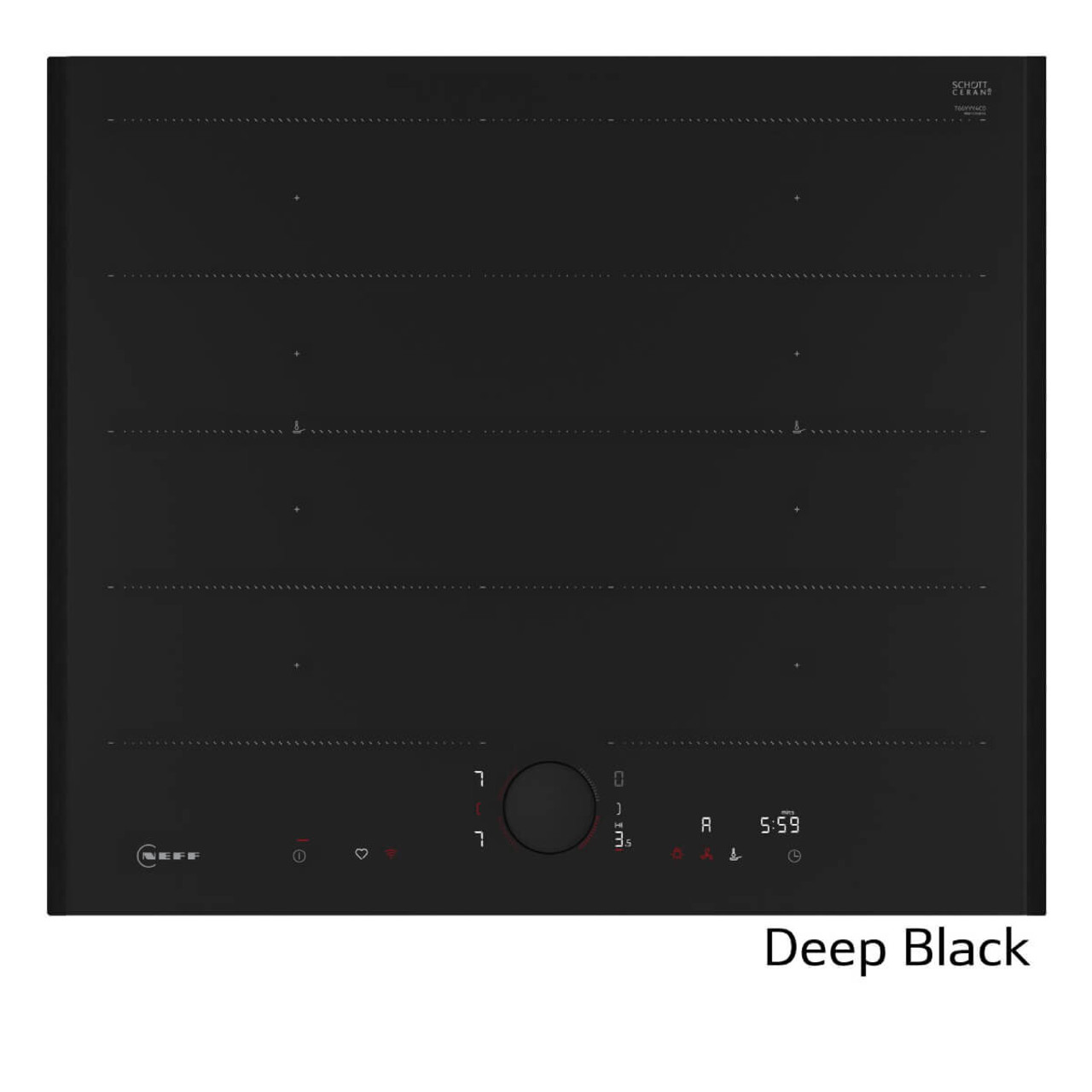T66YYY4C0 - 60cm Flex Design Induction Cooktop - Deep Black 