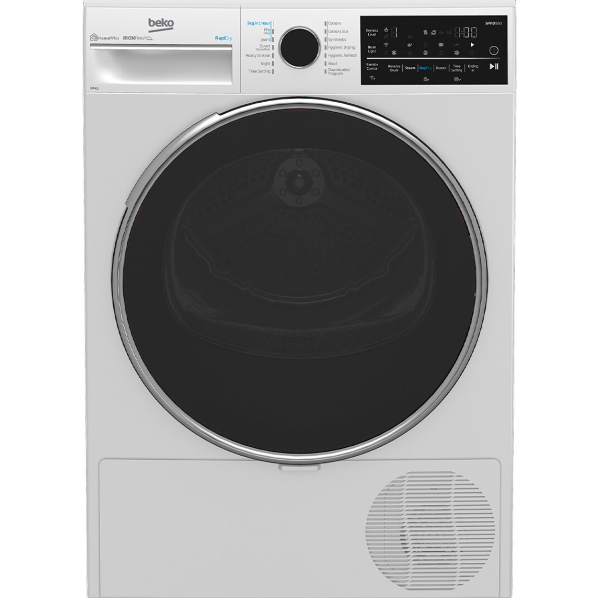 BDPB104HW – 10kg Hybrid Heat Pump Dryer with Steam – White