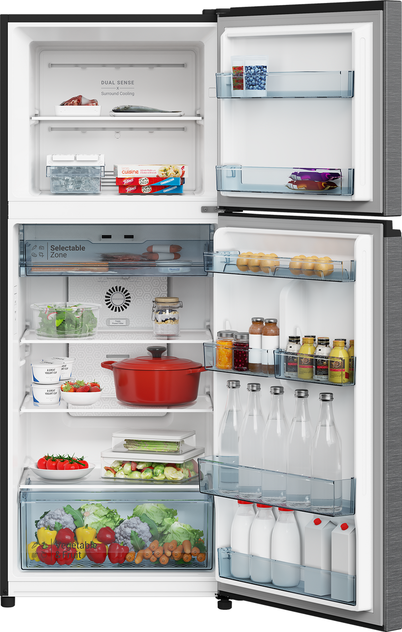 HRTN6408SXAU Inox Top Mount Fridge