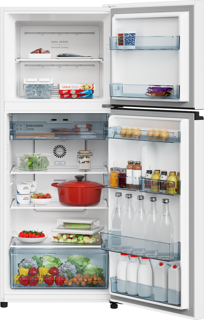 HRTN6408SPWHAU 374L Top Mount Fridge Pure White