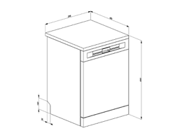 DWA6234X4 Freestanding Stainless Steel Dishwasher