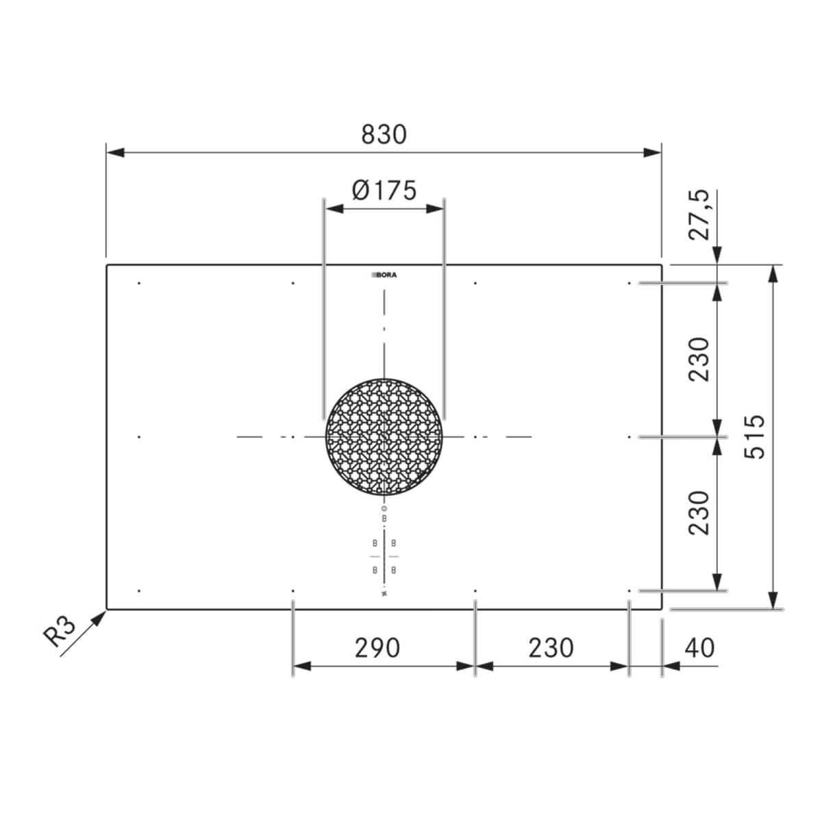 PUXA2R 83cm Induction Cooktop with Integrated Cooktop Extractor