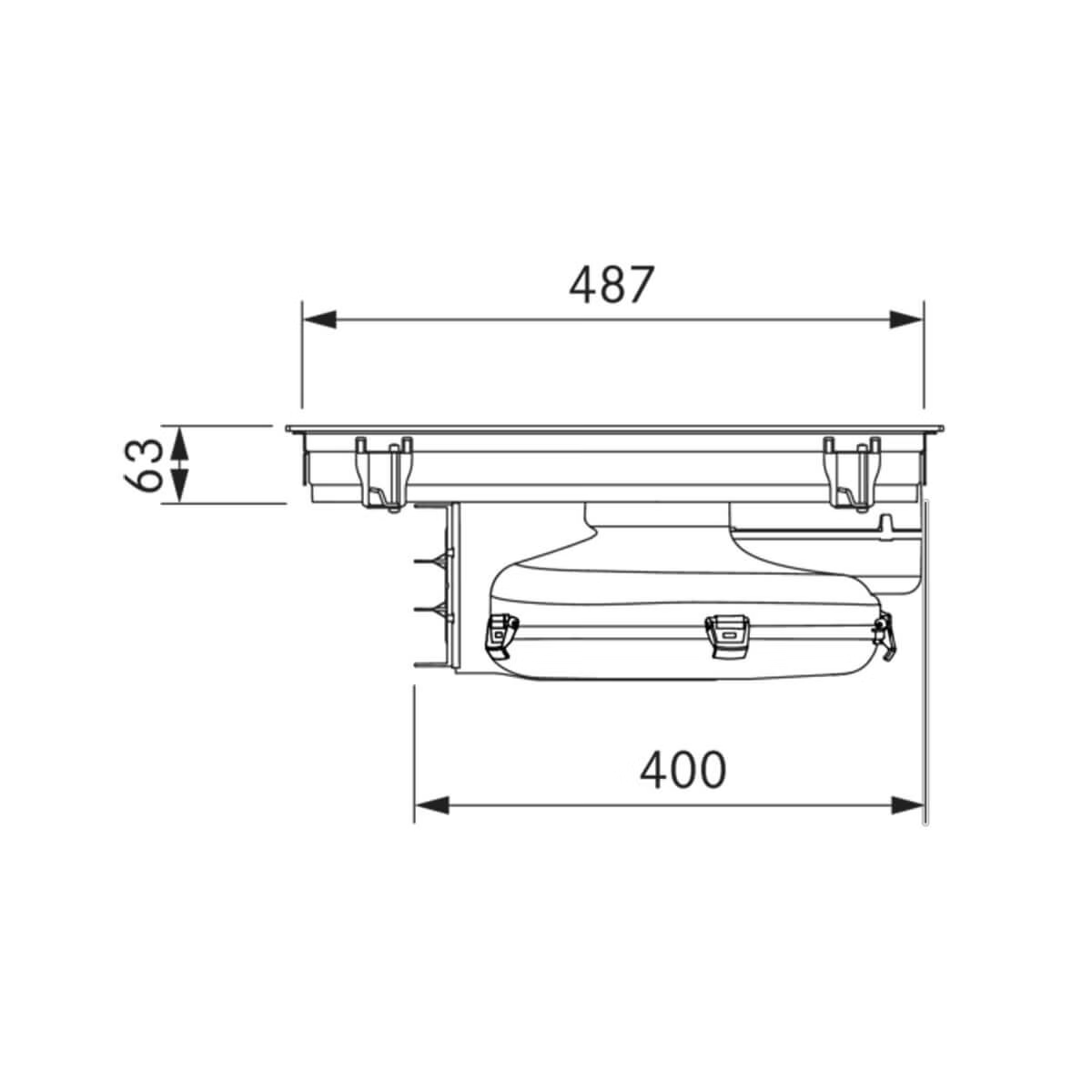 PUXA2R 83cm Induction Cooktop with Integrated Cooktop Extractor