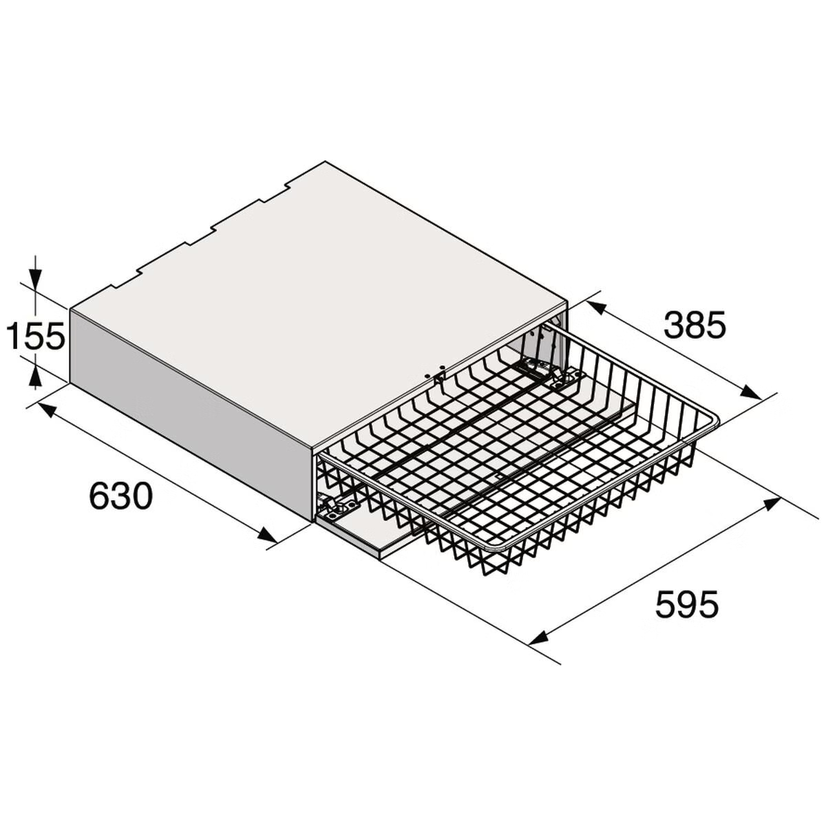 HB150W Laundry Stacking Kit Basket