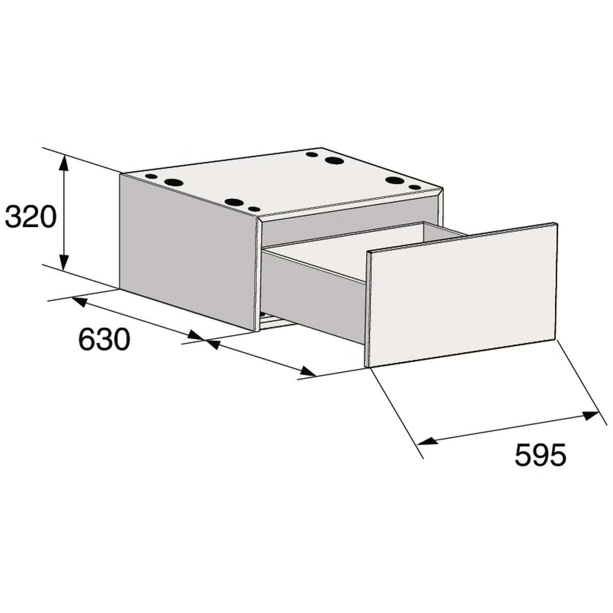 HP320W Laundry Pedestal Drawer