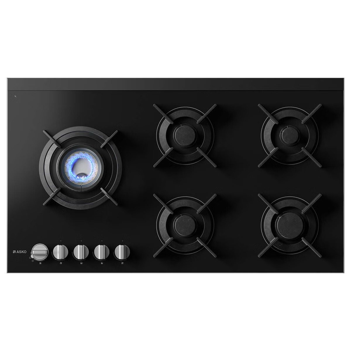HG8953BGD1 90cm Natural Gas 5 Burner Cooktop with Fusion Volcano Burner