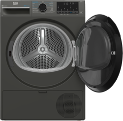 BDPB903SG 9 kg Sensor Controlled Wifi Connected Heat Pump Tumble Dryer with Steam