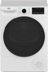 BDPB903SW 9 kg Sensor Controlled Wifi Connected Heat Pump Tumble Dryer with Steam