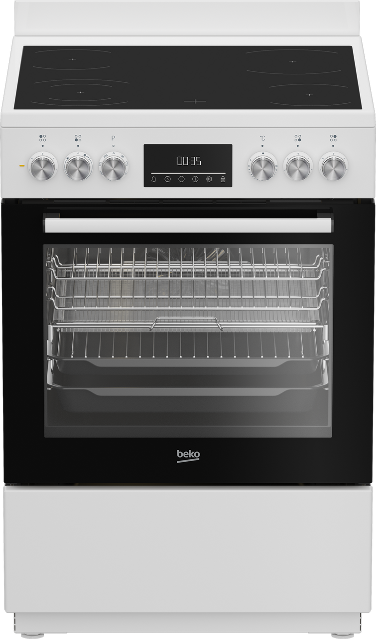 BFCB60VMW Aeroperfect 60cm Freestanding Cooker with SteamAdd & Airfry and Ceramic Cooktop