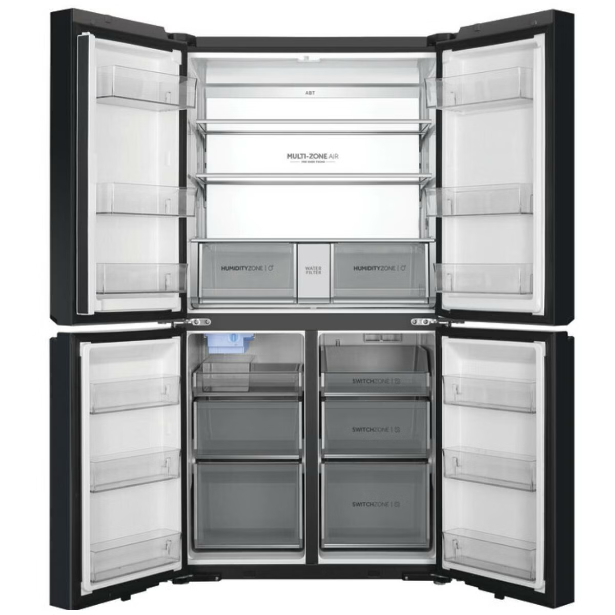 HRF680YZC 623L Quad Door Refrigerator with Ice and Water 