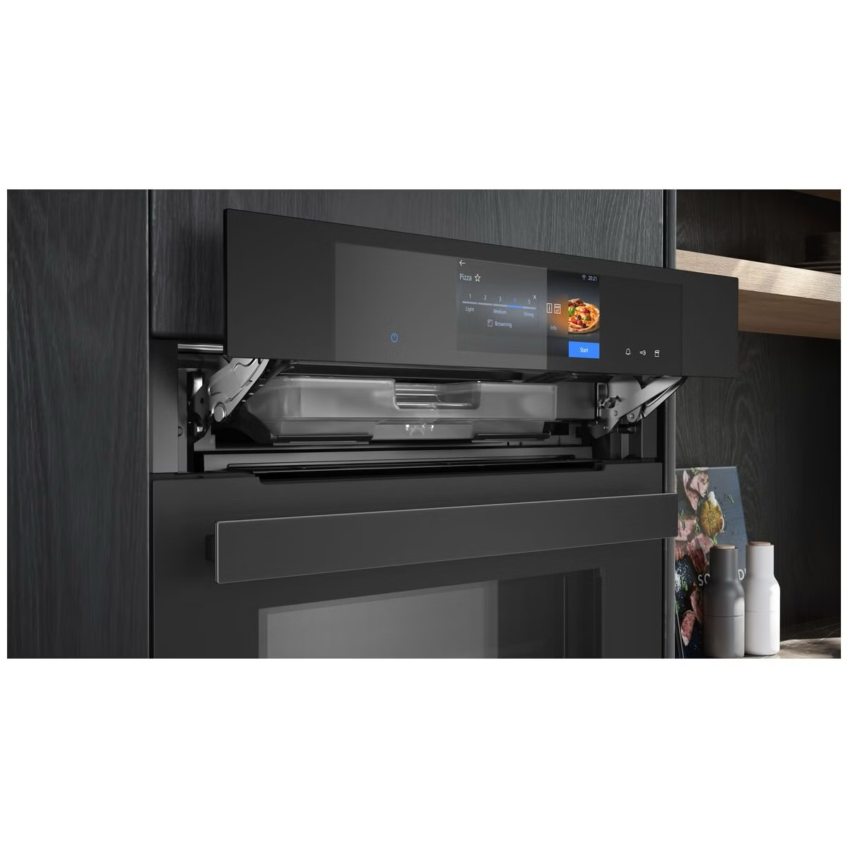 HN978GQM1 iQ700 60cm Pyrolytic Oven with pulseSteam and Microwave
