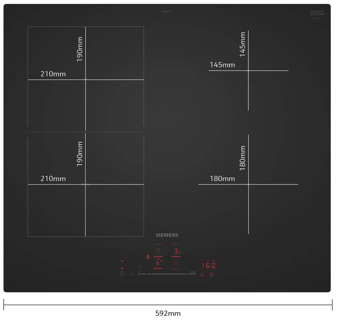 ED61AHSC1E iQ500 60cm combiZone Induction Cooktop