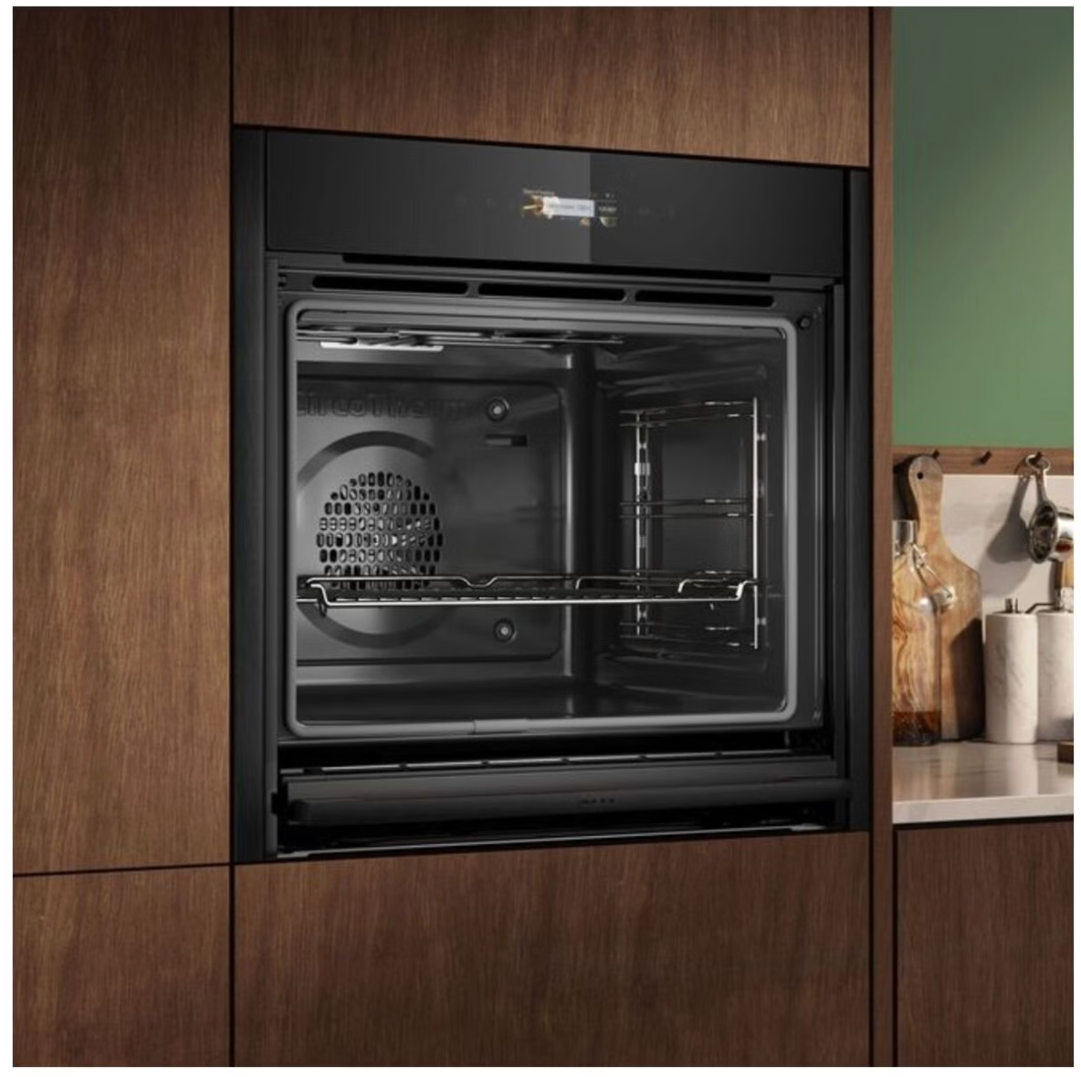 B59CR71D0A 60cm N70 Pyrolytic Oven Aluminium Brushed Black Anodized