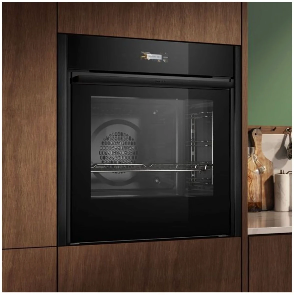 B59CR72D0A 60cm N70 Pyrolytic Oven Aluminium Brushed Black Anodized