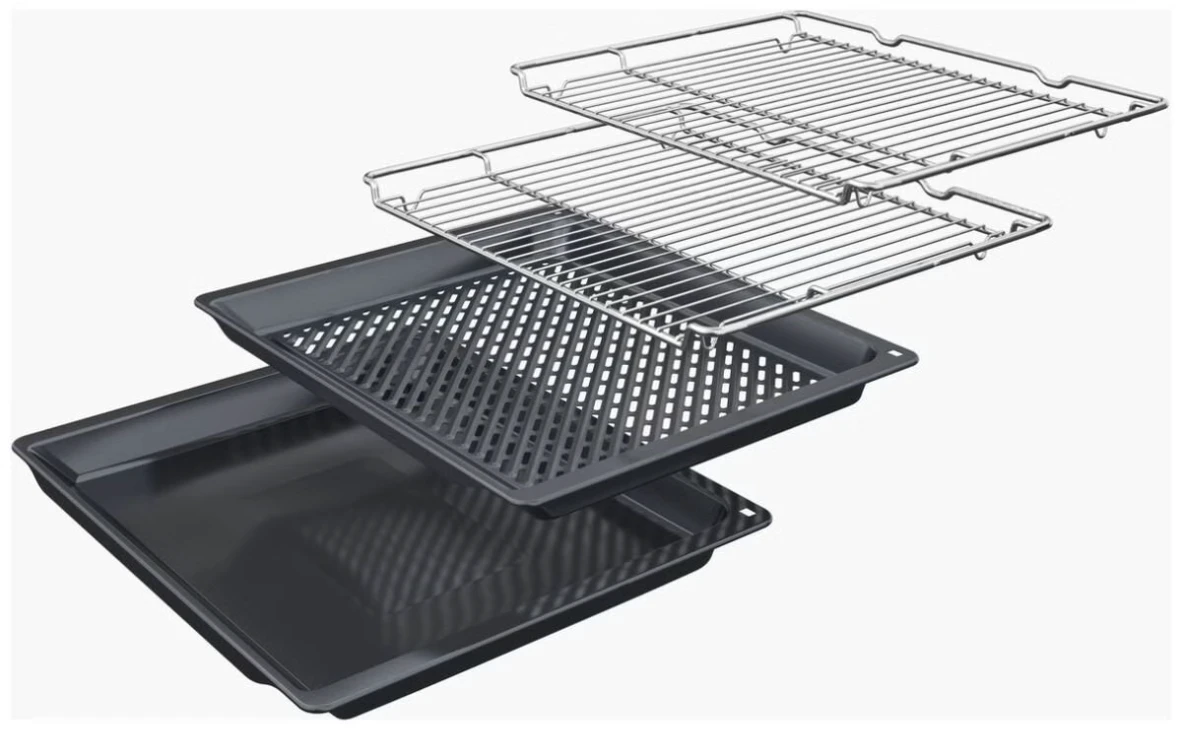 B59CR72D0A 60cm N70 Pyrolytic Oven Aluminium Brushed Black Anodized