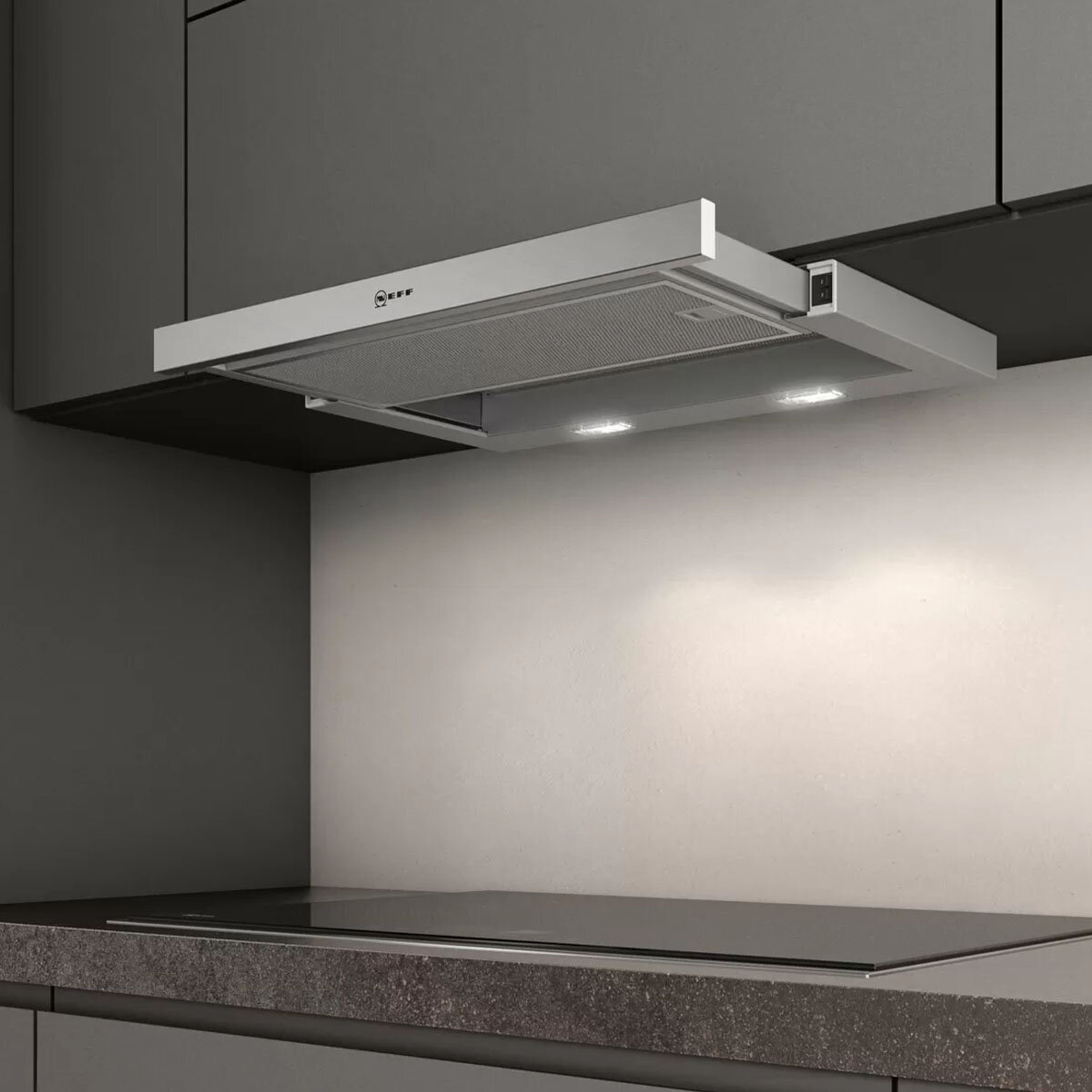 D46BR22N1A 60cm Slide Out Rangehood Silver Spartan Electrical