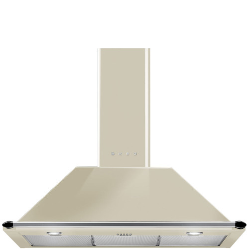KT90PA - 90cm Wallmount Canopy Rangehood - Panna (Cream)