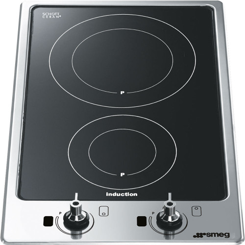PGF32I-1 - 30cm Classic Domino Induction 2 Zone Cooktop - Black Ceramic / Stainless Steel