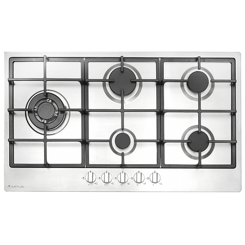 CAGH95X - 90cm 5 Burner Gas Cooktop - Stainless Steel CAGH95X - 90cm 5 Burner Gas Cooktop - Stainless Steel