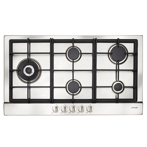 AGH91XFFD - 90cm 5 Burner Gas Cooktop With Wok Burner - Stainless Steel AGH91XFFD - 90cm 5 Burner Gas Cooktop With Wok Burner - Stainless Steel