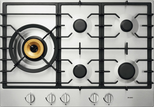 HG1776SD - 75cm 5 Burner Gas Cooktop With Wok Burner - Stainless Steel HG1776SD - 75cm 5 Burner Gas Cooktop With Wok Burner - Stainless Steel