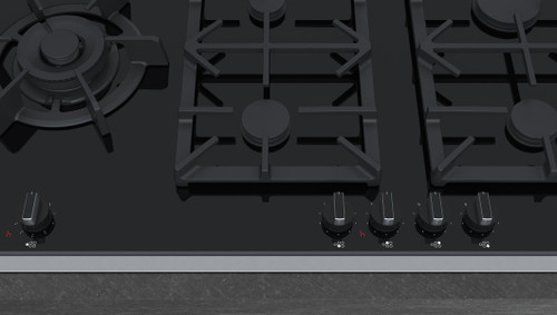 T29TA79N0A - 90cm 5 Burner Gas Cooktop with Wok Burner - Black Glass