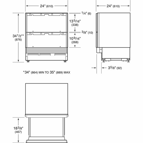 ICBID24RO - 61cm (144L) Built In Designer Indoor/Outdoor Fridge Drawers