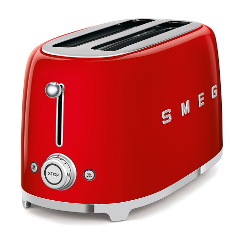 TSF02RDAU - Long Slot Toaster, 50'S Retro Style Aesthetic, RED