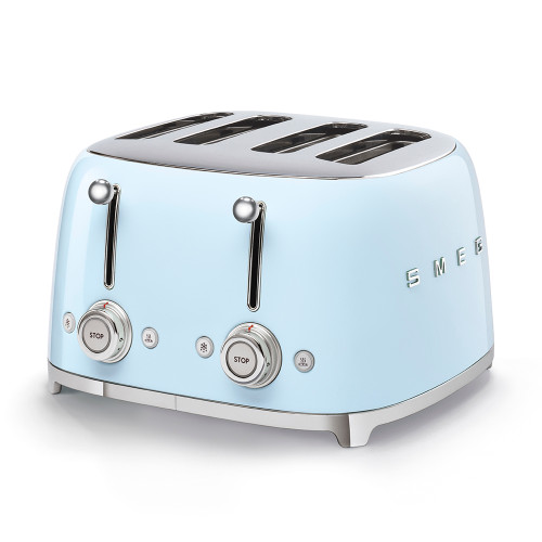 TSF03PBAU - 4 Slot Toaster, 50'S Retro Style Aesthetic, PASTEL BLUE