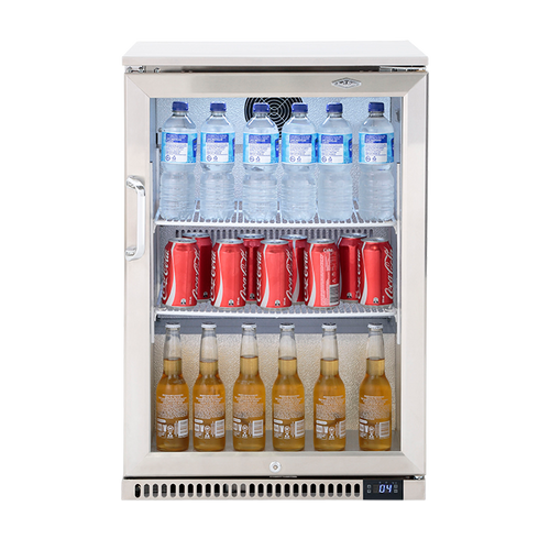 BS28130 - 120L Single Door Outdoor Bar Fridge - Brushed Stainless Steel BS28130 - 120L Single Door Outdoor Bar Fridge - Brushed Stainless Steel