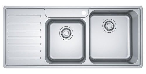 BCX621LHD - 1 and 3/4 Bowl Sink with left Hand Drainer - Stainless Steel BCX621LHD - 1 and 3/4 Bowl Sink with left Hand Drainer - Stainless Steel
