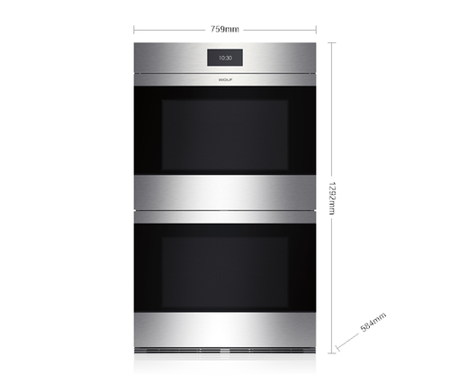 ICBDO30CMS - 76cm Contemporary M Series Double Multifunction Pyrolytic Oven, Handless - Stainless Steel