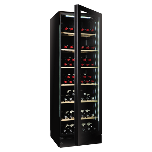 V190SG2E-BK - 198 Bottle Wine Cellar, Right Hinge - Black