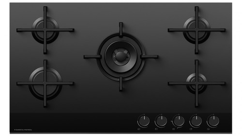 CG905DLPGB4 - 90cm LPG Gas 5 Burner Cooktop, Includes Dual Wok Burner - Black Glass CG905DLPGB4 - 90cm LPG Gas 5 Burner Cooktop, Includes Dual Wok Burner - Black Glass