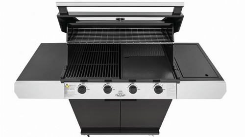 BMG1241BB - 1200 Series 4 Burner BBQ with Side Wok Burner - Black