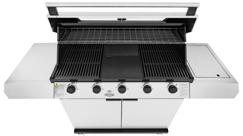 BMG1251SB - 1200 Series 5 Burner BBQ with Side Wok Burner - Stainless Steel