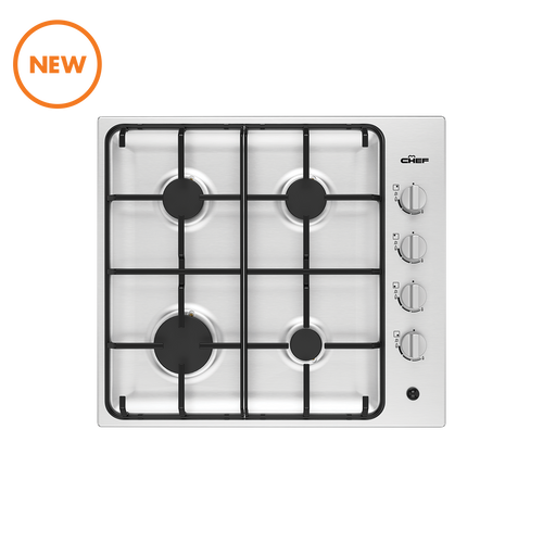 CHG642SB -  60cm 4 Burner Gas Cooktop with Battery Ignition - Stainless Steel CHG642SB -  60cm 4 Burner Gas Cooktop with Battery Ignition - Stainless Steel