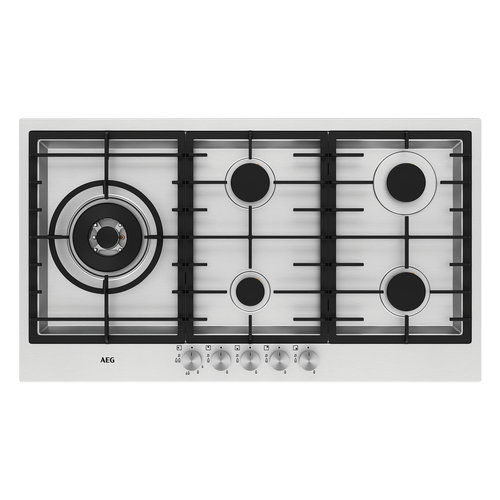 HG90FXB - 90cm 5 Burner Gas Cooktop with Triple Ring Wok Burner - Stainless Steel HG90FXB - 90cm 5 Burner Gas Cooktop with Triple Ring Wok Burner - Stainless Steel