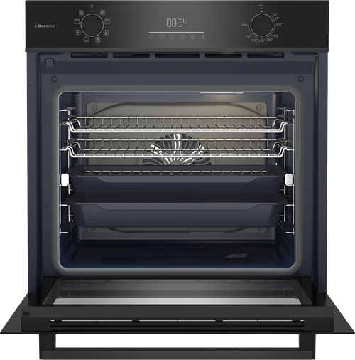 BBO6851MDX - 60cm Multifunction Oven - Dark Stainless Steel / Black Glass