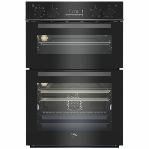 BBO6811DDX - 55cm Multifunction Double Oven -  Dark Stainless Steel / Black Glass