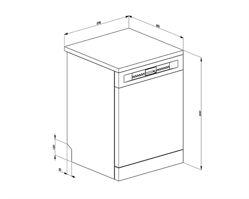 DWA6315W3 - 60cm Freestanding Dishwasher - White