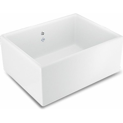 SCSH600WH - Shaws Shaker Single Bowl 600 Handcrafted Fireclay Sink - White SCSH600WH - Shaws Shaker Single Bowl 600 Handcrafted Fireclay Sink - White