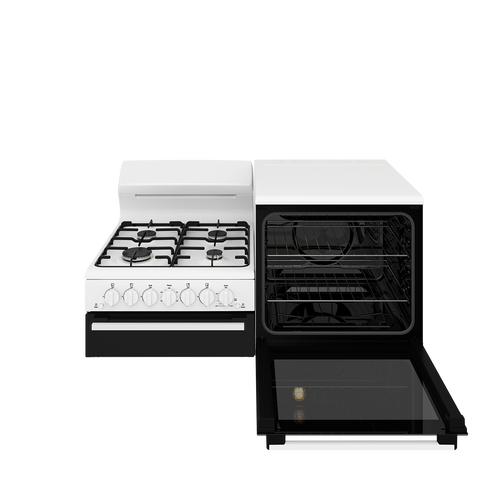 WDG110WCNGR - Right Hand Elevated NatGas Freestanding Cooker, Seperate Grill - White