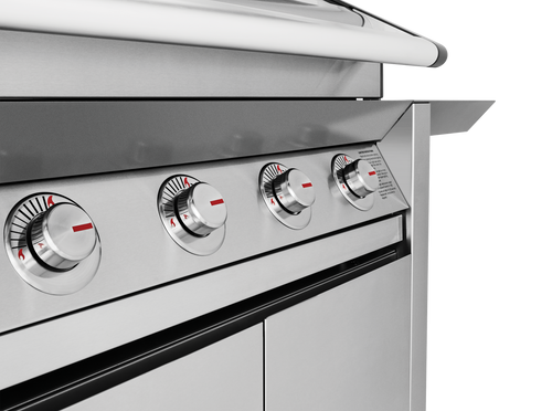 BMG1641SA - Discovery 1600 Series 4 Burner BBQ & Trolley with Side Burner & Grills - Stainless Steel