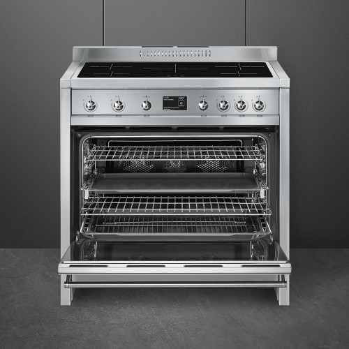 A1PYID9 - 90cm Classic Aesthetic Opera Freestanding Pyrolytic Electric Cooker - Stainless Steel