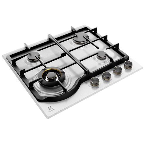 EHG645SE - 60cm 4 Burner Gas Cooktop - Stainless Steel