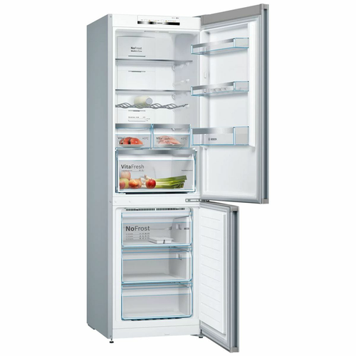 KGN36VI3AA - Serie 4 324L Freestanding Bottom Mount Fridge - Stainless Steel