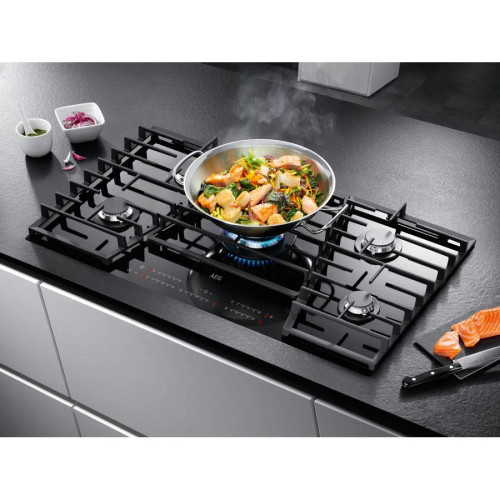 HVB95450IB - 90cm Black Gas Cooktop - Black