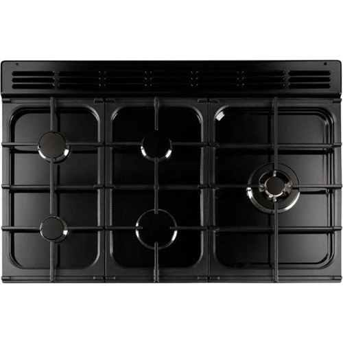 CDL90DFBLCH - Classic Deluxe 90cm Black And Chrome Dual Fuel Freestanding Cooker - 	Black